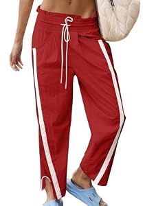 Citashion Kontrast Trainingshose Rot XS