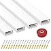 UMTELE TV Cord Cover Concealer, 62.8 inch Long Cable Raceway Channel, Paintable TV Wire Hider for Wall Mounted TV - 4 X L 15.7 in X W1.38 in X H0.78in