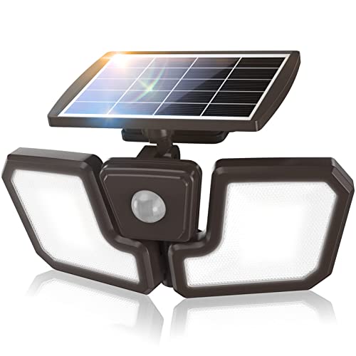 Lepower Solar Flood Lights Outdoor, Motion Sensor Security Lights Solar Powered,1600Lm,270° Wide Lighting Angle, Ip65 Waterproof, Wireless Motion Detector Flood Light For Garage,Yard,Porch,Brown #TOP15