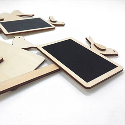 SUPVOX 10pcs Garden mini chalkboard bird design wood blackboard chalkboard for flower pot label tag plant markers sign