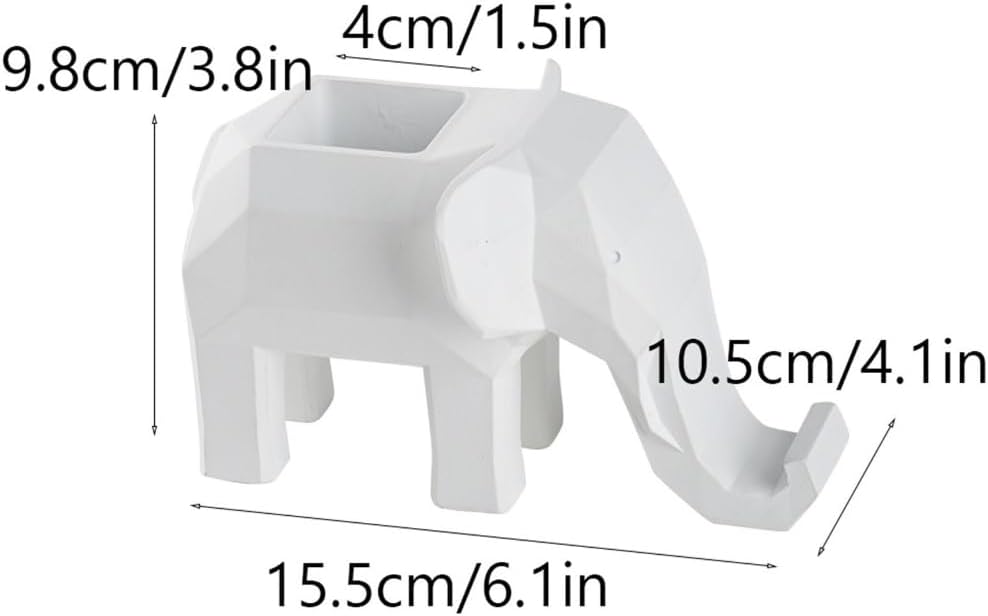 Geometric Elephant Pencil Stand With Phone Stand For Holding Pencil Eyeglasses image 5