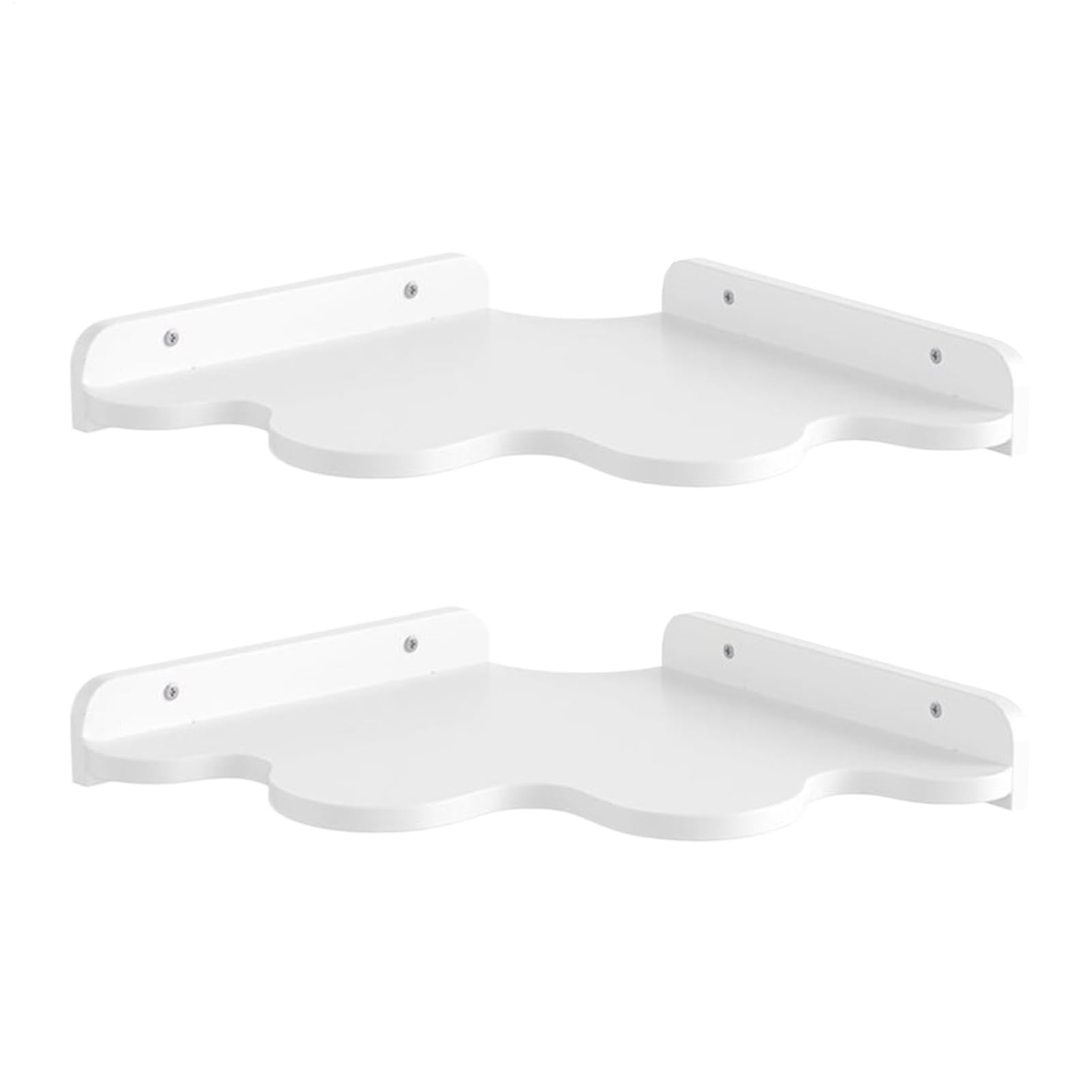 Étagère flottante d'angle lot de 2 en bois pour rangement mural de maison