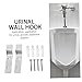 LABRIMP 2 Sets Stainless Steel Urinal Hook Wall Mounted Bracket for Easy Installation of Practical Toilet Accessories for Urinals Includes Screws and Tools