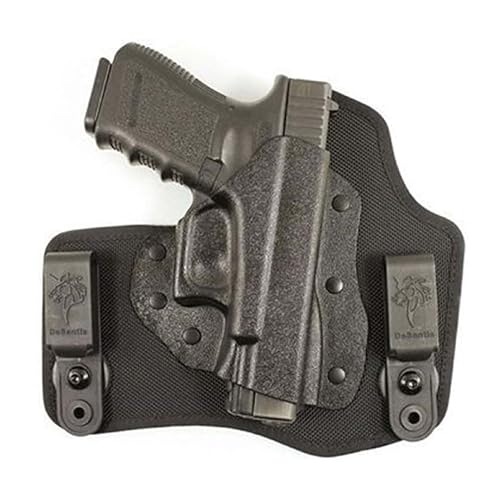 DeSantis Invader IWB Gun Holster - Concealed Carry Kydex Holster for Pistols, Compatible with GLOCK 17, 19, 22, 23, 26, 27, 36, GLOCK 17 GEN 5, 19 GEN 5, 19X, 45, 47, 22 GEN 5 - Right Hand Draw, Black