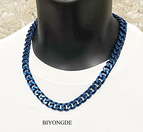 Chunky Mens Necklace Stainless Steel Curb Chain Miami Chain Link Chain Heavy Mens Pendant Necklace, Minimalist Punk Rock2