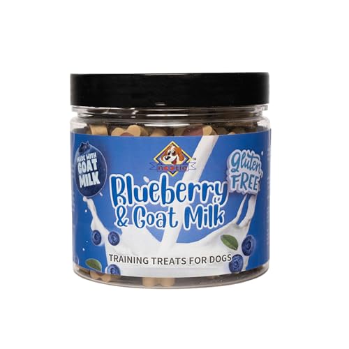 Nootie Gluten Free Treat for Dogs | Fully Digestible Healthy Snack & Training Treat | Complete Dental Care for All Life Stages & Breeds | Real Goat Milk & Blueberry Treats | (220g)