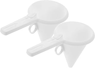 IMIKEYA 2pcs Handheld Chocolate Icing Funnel Baking Pastry Tools for Precise Pouring of Cream Candy Transfer and Batter Smooth Plastic Dispenser for Cupcakes and Cake Decorating