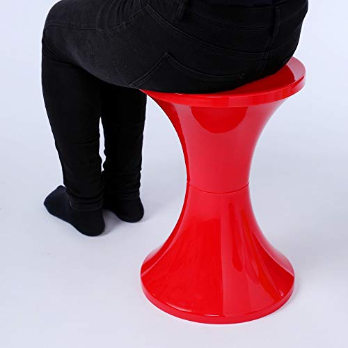 スツール レッド色 ポリプロピレン製 直径(約)30.5cm 高さ(約)44.3cm 重量(約)900g 中国製 赤色 北欧風 おしゃれ (レッド色) [4]