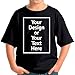 Custom Shirt for Kids Boys Girls Personalized Your Own Image Photo Text T-Shirt Front/Back Print (US, Alpha, X-Large, Regular, Black)