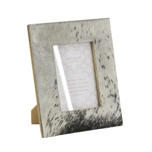 AUBRY GASPARD - Cadre Photo avec Peau de Vache - Manguier et Peau de Chèvre - pour Photo 13 x 18 cm - Dimensions 28 x 5 x 2 cm - Pièce Unique et Naturelle -...