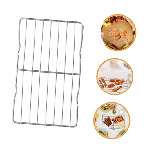 Miniatura 4 de Bestoyard Rejilla Para Hornear Y Enfriar Pan De Acero Inoxidable 29x21 Cm Para Barbacoa Y Horno Malla Fina Antideslizante Para Asar Carne, Verduras Y Mariscos Al Aire Libre