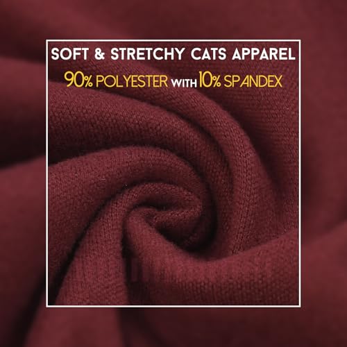 DENTRUN Cat Recovery Suit After Surgery - Sticky Hair Onesie for Female & Male Cats, Soft Pajamas with Full Leg Coverage for Sphynx & Hairy Cats, Anti-Licking Post-Op Shirt Alternative to Cone