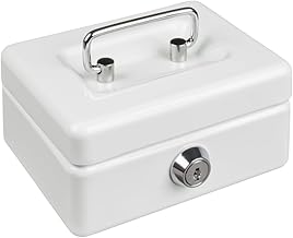 Burg Wächter Money 5012 Lockable Cash Box with Key, Slot and Cash Insert, Small, Sheet Steel, Money 5012