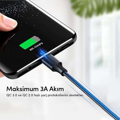 Ugreen USB Type-C Charging and Data Cable, Black 1 Meter