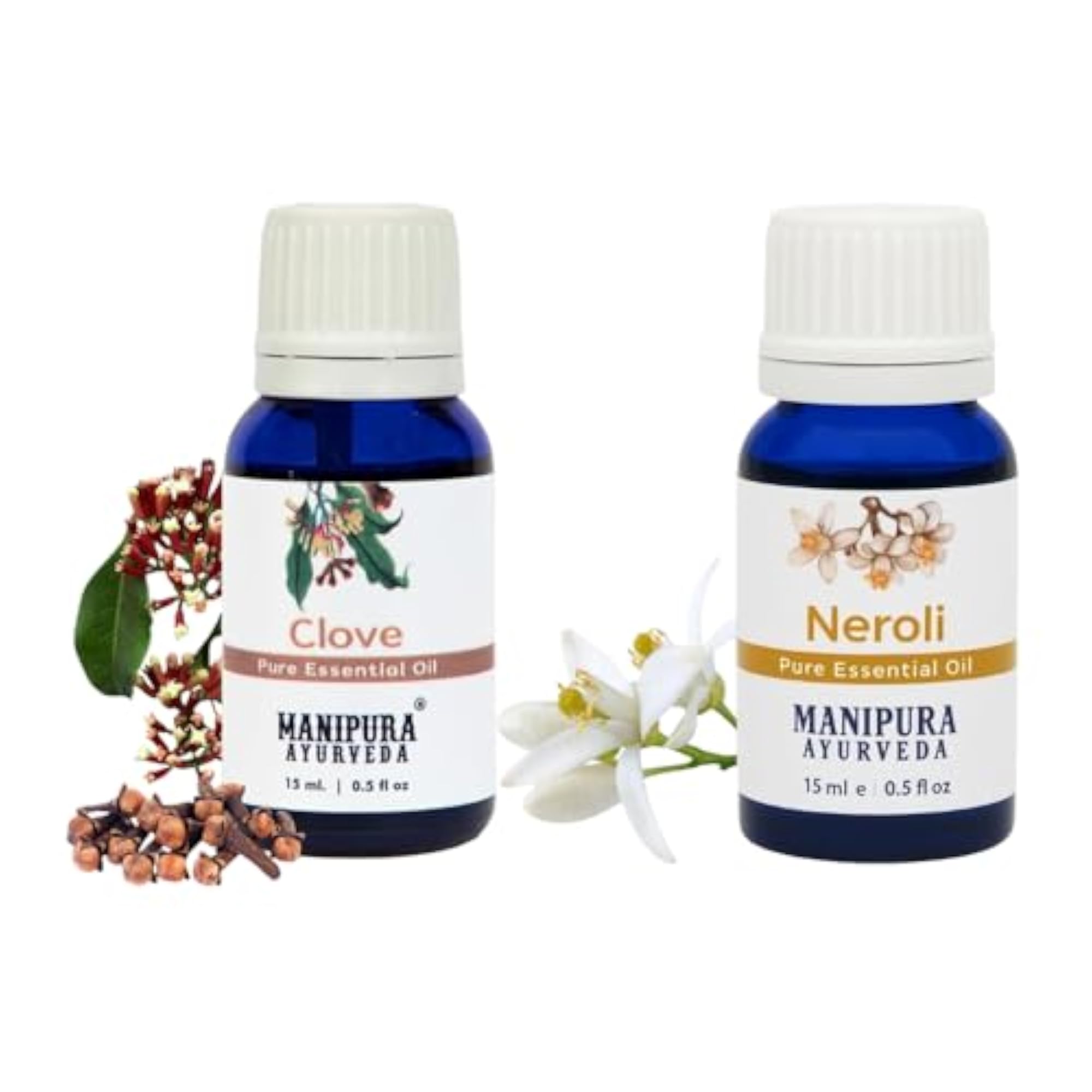 Clove & Neroli Oil Diffuser Combo Pack, 15 ml Each
