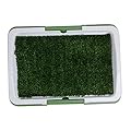 Dog Training Toilet Puppy Pee Potty Pad Splash Proof Artificial Grass Pad with Tray Dog Toilet Indoor Puppy Training Pad