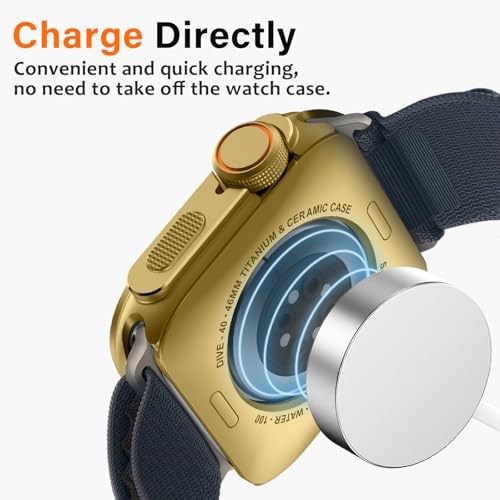 Amizee Metal Case for Apple Watch Series 11/10 46mm with Back Cover, Gold by Amizee - Used condition - Image 5