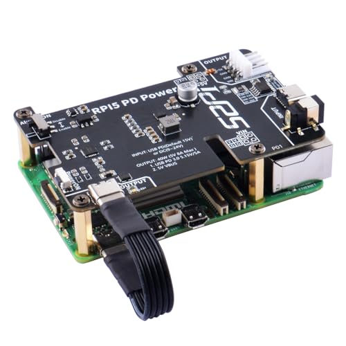 GeeekPi PD Power Expansion Board for Raspberry Pi 5,Enhanced Power Delivery & Automatic Startup for Raspberry Pi 5 4GB/8GB