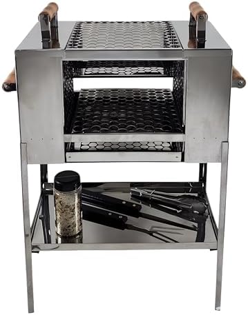 Churrasqueira para Apartamento Ecológica sem Fumaça 2 Andares Aço...