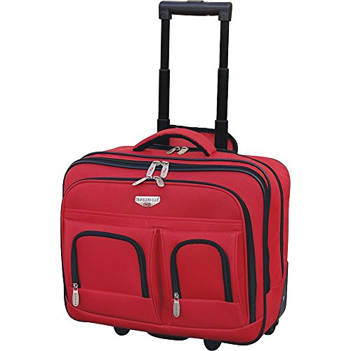 Travelers Club Luggage 17 Inch 2-Section Rolling Briefcase w/Padded Laptop