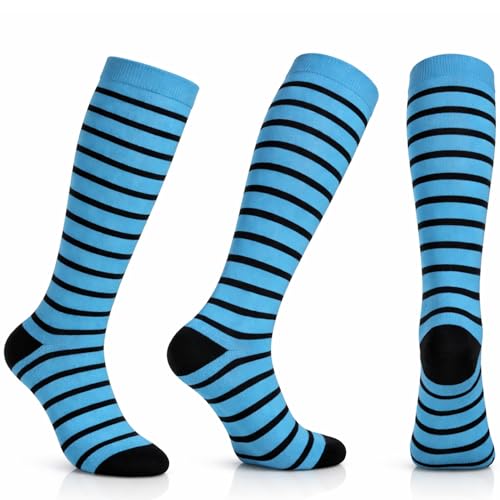 Image of Diamond Star 6 Pairs Compression Socks for Men & Women, Knee High Socks