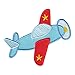 PatchMommy Patch Écusson Brodé Thermocollant en Forme de Avion - Pièce Brodée à Coudre ou Coller au fer à Repasser pour Enfant et Bébé