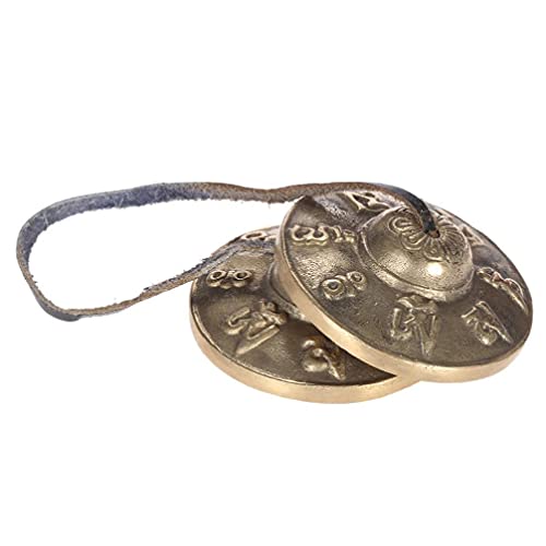 2.6in/6.5cm Handgemaakte Tibetaanse Meditatie Tingsha Bekkende Bell met Boeddhistische Lucky Symbolen - Image 7