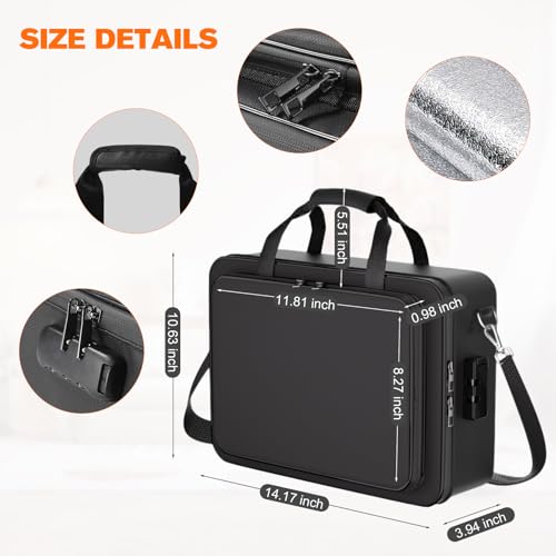 Fireproof Document Box, Fire Proof Safe For Home Documents, Fire Safe Document Box - 5500°F With a Password and Convenient Shoulder Strap, Upgraded Capacity , Suitable for Important Documents(Soft) by fannos - Image 9