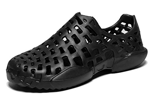[Femaroly] 夏のカップルノンスリップサンダル巣穴の靴屋外ビーチ靴黒24.5cm