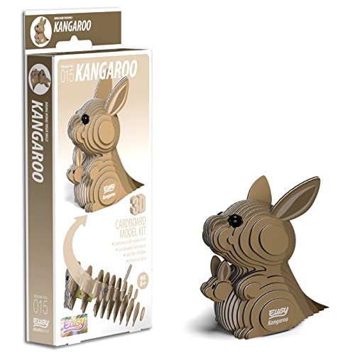 Canguro EUGY modelo 3D, rompecabezas educativo para armar en casa 2