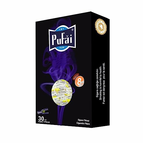 Sigara Filtresi Tar Süzen Ağızlık Standart Boy 8 mm 30 Adet 1 Kutu Dark