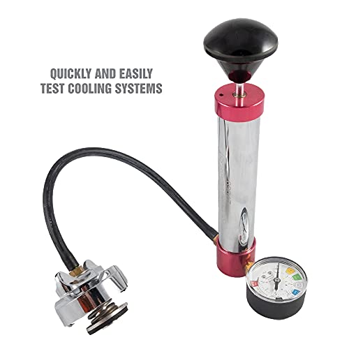Oemtools 27069 Cooling System Pressure Test Pump, Near Universal Cooling System Pressure Tester, Diagnose And Locate Leaks, Compatible With Most Adapters #TOP2