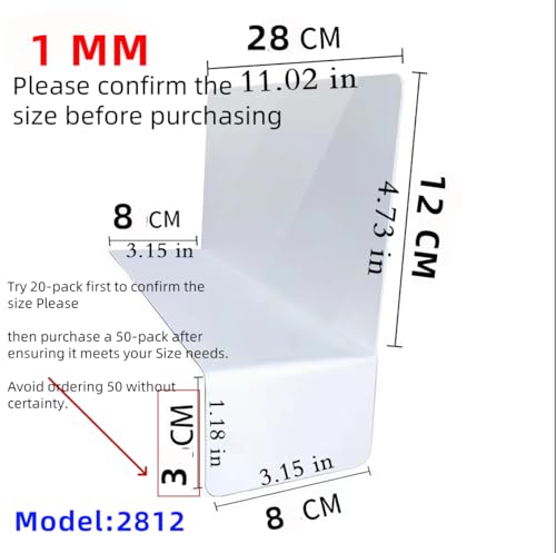 20 separadores de estantes de 28 x 12 cm y para etiquetas de biblioteca, etiquetas de estantería, indicaciones de numeración de libros, clasificación de separación de estanterías y guías de archivos. - imagen 2