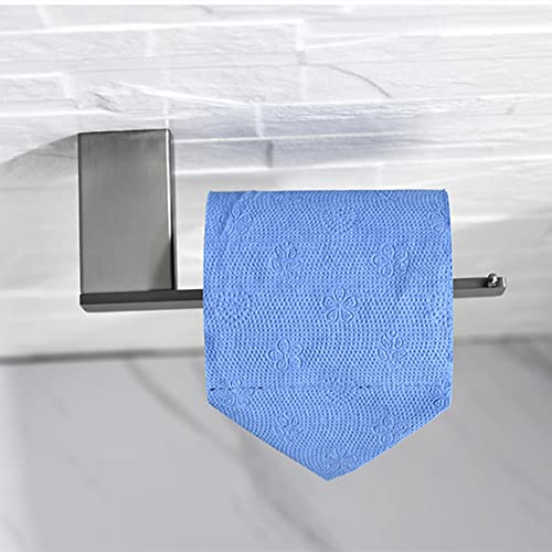 Porte-serviettes double gris et ensemble accessoires de bain muraux - 4