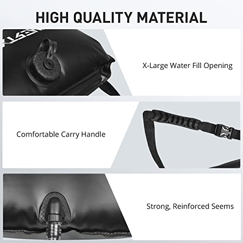 Extremus Rainbow Falls Camping Shower, 6.6 Gallons/25L Camp Shower Bag, Solar Heating Black Pvc Bladder, Built In Thermometer, Mesh Pocket, Abs Nozzle System, Portable Solar Shower For Camping #TOP6