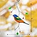 Painted Bunting Birds Handmade Stained Glass Suncatcher Stained Glass Window Hangings Unique Kitchen Decoration (Painted Bunting)