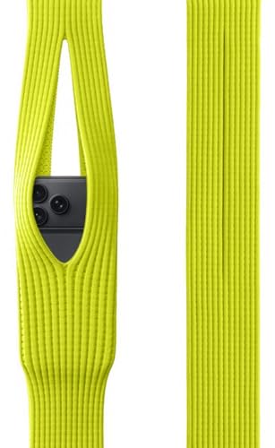 Universal Fashion Sock-Pocket Carrying Case Pouch for Cell Phone, iPhone 17 Pro Max, 16, 15 Plus, 12 Mini, etc - Lemon Yellow