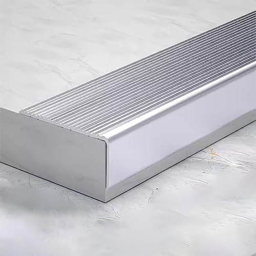 Moldura de borde de escalera antideslizante de 7 cm para proteger peldaños de baldosa y mármol