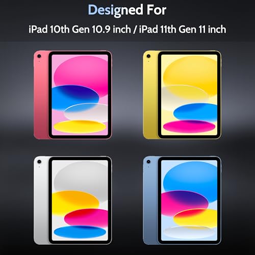 Image of Peslv 4 Way Magnetic Privacy Screen Protector for iPad 10th Gen 2022 10.9 inch & iPad 11th Gen A16 2025 11 inch, Removable 360 Spy Private Filter, Anti Blue Light Glare Bubble-Free Black Security Protector