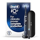 Oral-B iO7 Electric Toothbrush, for Clinically Proven Complete Protection, Black, iO Series 7 Limited with 1 Toothbrush, 2 Brush Heads, and 1 Charging Travel Case