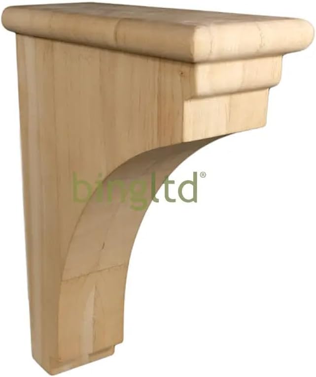 BingLTD - 12" Corbel Rustic Solid Hardwood Bracket - 1 PC (C8)