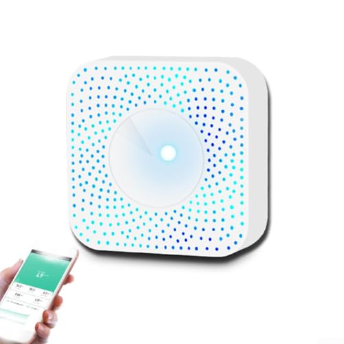 Testeur de qualité de l'air, pour Tuya pour Zigbee 6 en 1, température et humidité, moniteur de dioxyde de carbone PM2,5 avec commande vocale, compatible avec Alexa pour Google (pour Zigbee)