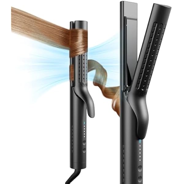 TYMO Airflow Styler 2.0 Lokówka I Lokówka 2 W 1, Jonowa Lokówka Do Długich Krótkich Włosów, Nie Plącze Się, 5 Temperatur I Podwójne Napięcie W Podróży, Czarna