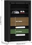 Mavivegue Shoe Rack with Cover, 10+1 Tier Tall Shoe Storage for 50-55 Pairs of Shoes, Shoe Organizer for Entryway, Closet