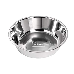 HUNTER Roestvrijstalen vervangbak voor melaminekom, drinkbak, voederbak voor honden en katten, 350 ml, zilver