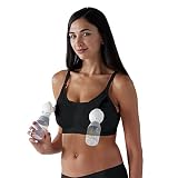 BRAVADO! DESIGNS 2-in-1 Seamless Hands-Free Pumping & Nursing Bra for Maternity & Breastfeeding, Bla