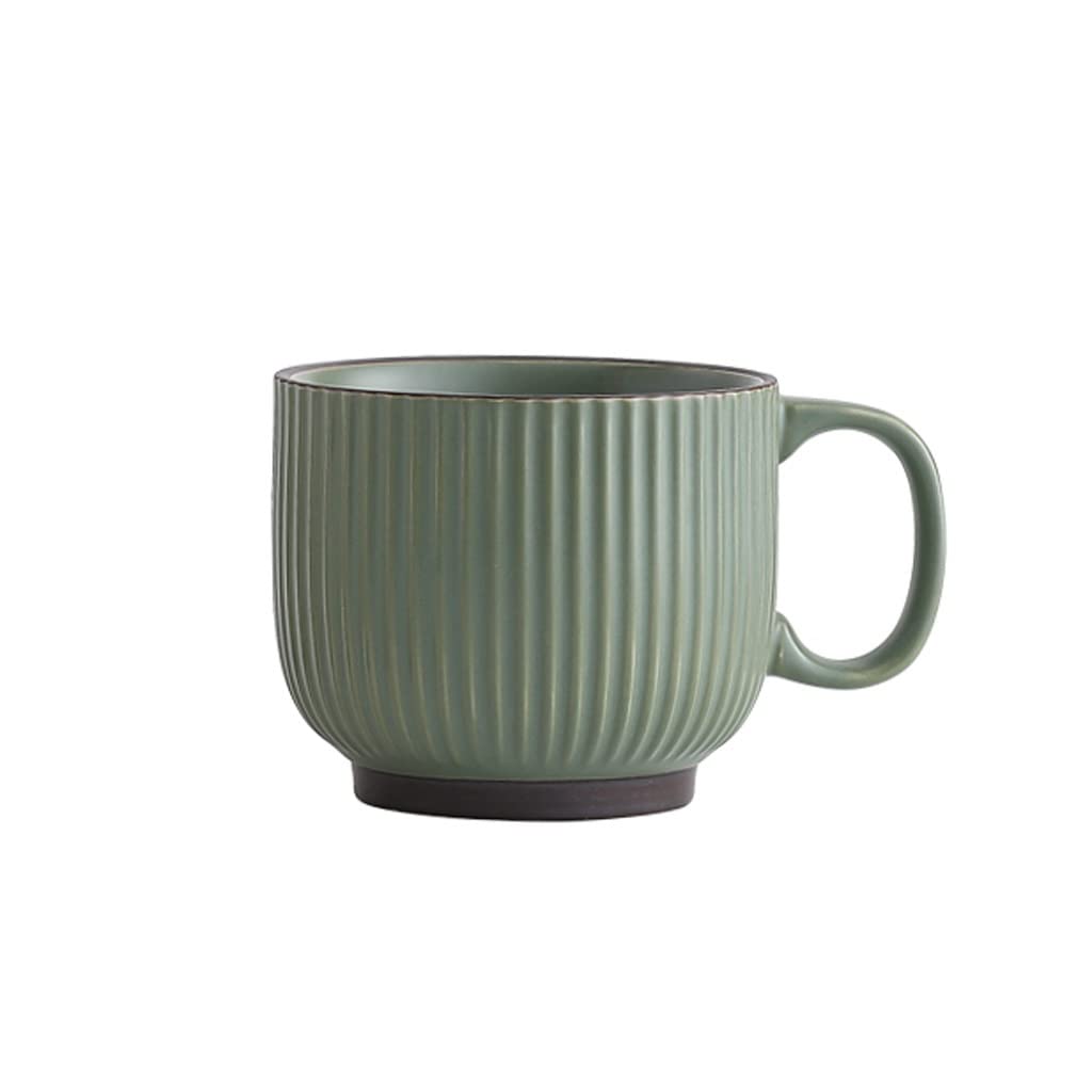 Tazze da caffè/Tazze da caffè Tazze Ciotola in Ceramica a Righe in Rilievo Bere a casa Contanti Tazza da caffè per Ragazze Semplice Tazza da tè per Ufficio Tazze (B)