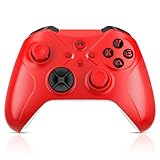 Dinosoo Wireless Controller for Xbox Series X|S, Xbox One & Windows 10/11 Steam Games, Bluetooth, Dual Vibration, TURBO, Macro, 3.5mm Audio Jack Red - Upgrading with a PC before connecting to X-box