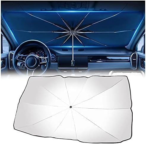Amazon.com: Car Windshield Sunshade Umbrella with Storage Pouch,99% UV ...