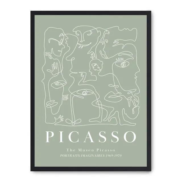 Cuadro picasso portraits v_FASE5 : tableau abstrait moderne et décoration murale